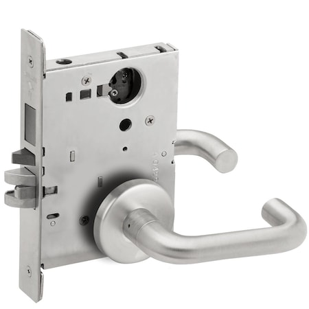 Schlage Entrance Mortise Lock with Deadbolt, 03B Design, Less Cylinder, Satin Chrome L9453L 03B 626